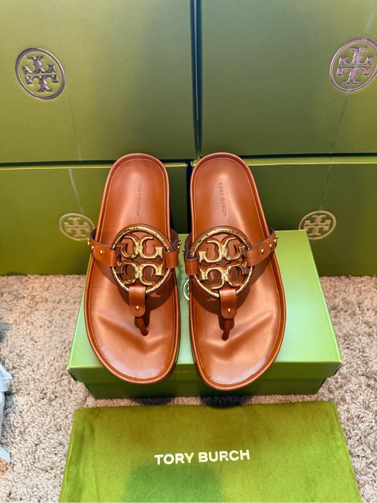 Tory Burch Shoes - Tory Burch Miller Cloud Vintage Sandals with Gold Medallion